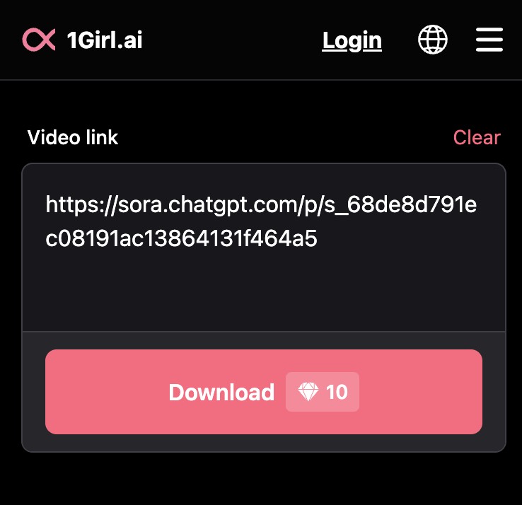 Step 3: Paste link and download with SaveSora